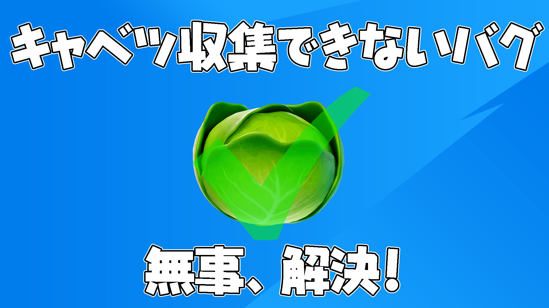 [Fortnite News] 無法收集捲心菜的錯誤已修復。