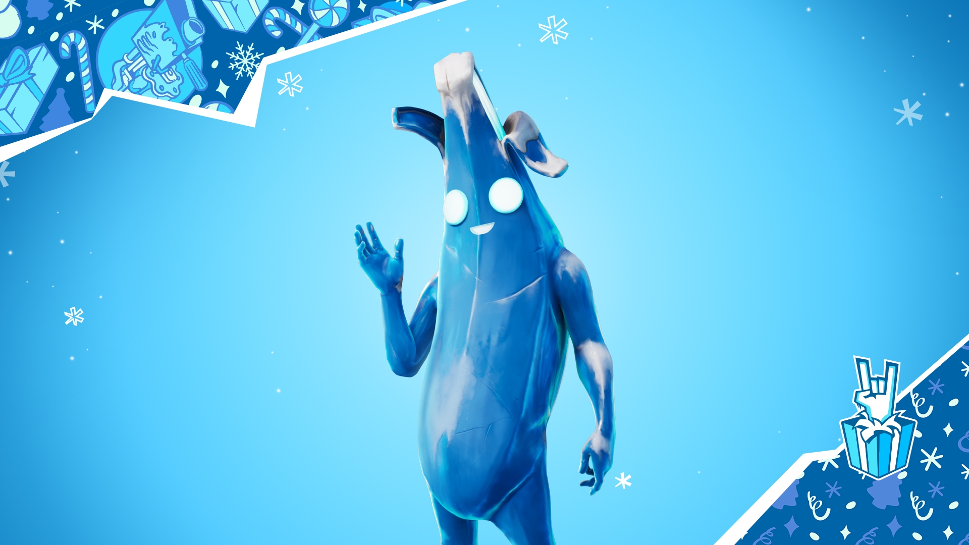 [Fortnite] Polar Peely 終於可以領取了！禮物上的冰塊正在融化！